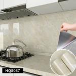 3d Wall Sticker Wallpaper Glossy Marble Wall Covering for Kitchen Decoration