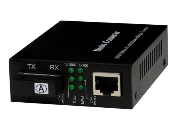 10M 100M 1000M Multimode Fiber Module 1 Port Media Converter Switch Series SC