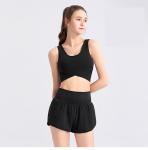 Custom made Tight Fit Sexy Back Womens Sports Bra And Shorts Set