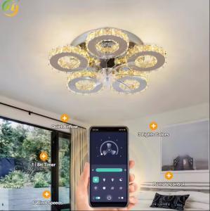 Wholesale SENKAI Deluxe Crystal Ceiling Factory Surface Mounted 5 Round Led Crystal Dimmable Smart Ceiling Lights For Living Room from china suppliers