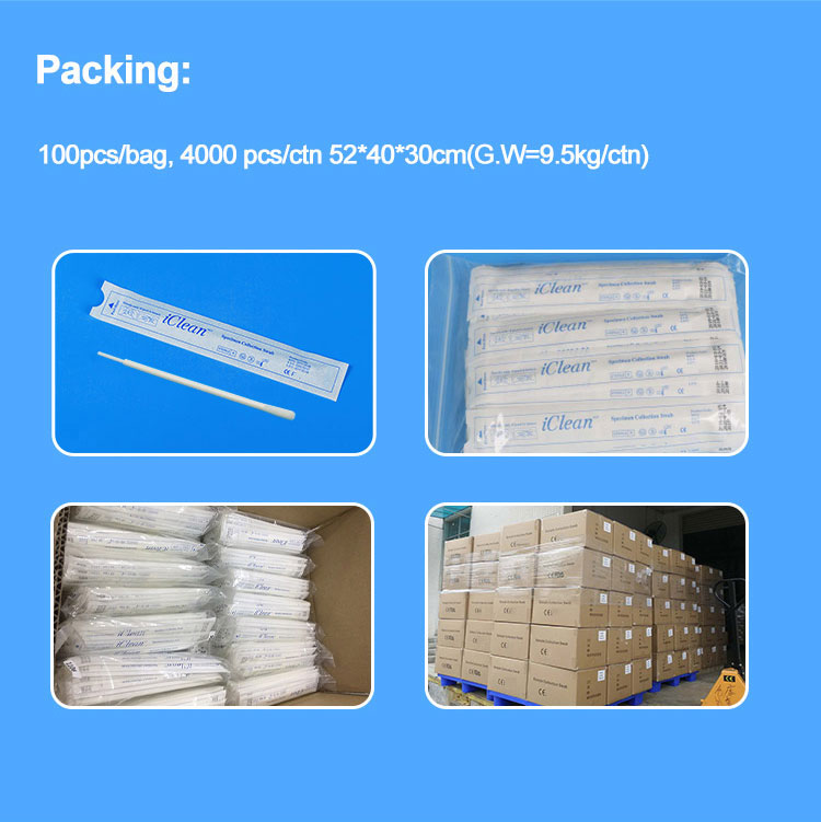Oral Sample Collection PP Nylon Flocked Swab Rapid Test Foam Swab Kit