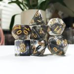 Black smoke crystal Resin Boarding Dice Set dnd dice