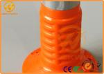 Reflective Orange 45cm Traffic Warning Post , Waterproof Road Reflector Posts