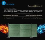 Hot dipped galvanized 6'x12' construction chain link fence panels tubing 48mm 1⅞