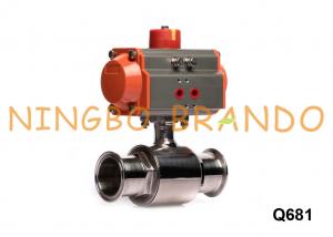 Wholesale Sanitary Stainless Steel Tri Clamp Ball Valve With Pneumatic Actuator from china suppliers