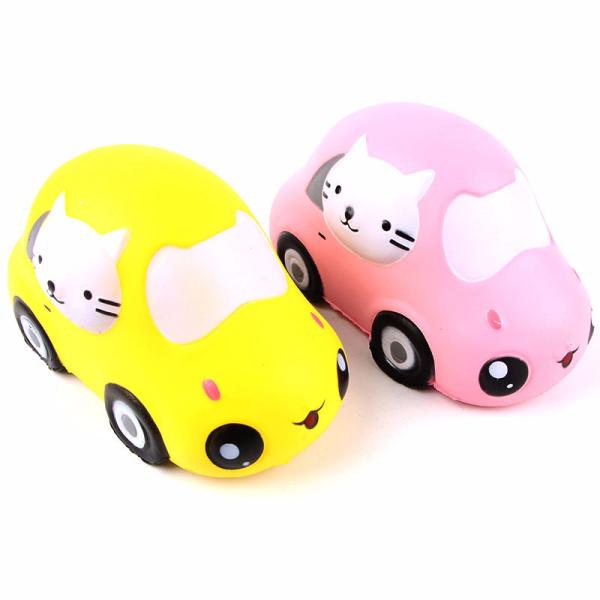 Boys Funny Gift Stress Relieve Kitty Car Educational PU Foam Slow Rising Squishy