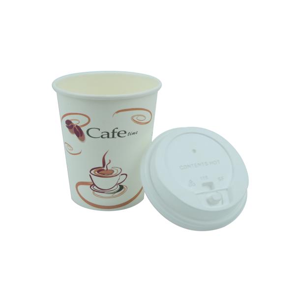 Environmental Friendly Paper Coffee Cups With Lids , OEM / ODM Disposable Drinking Cups
