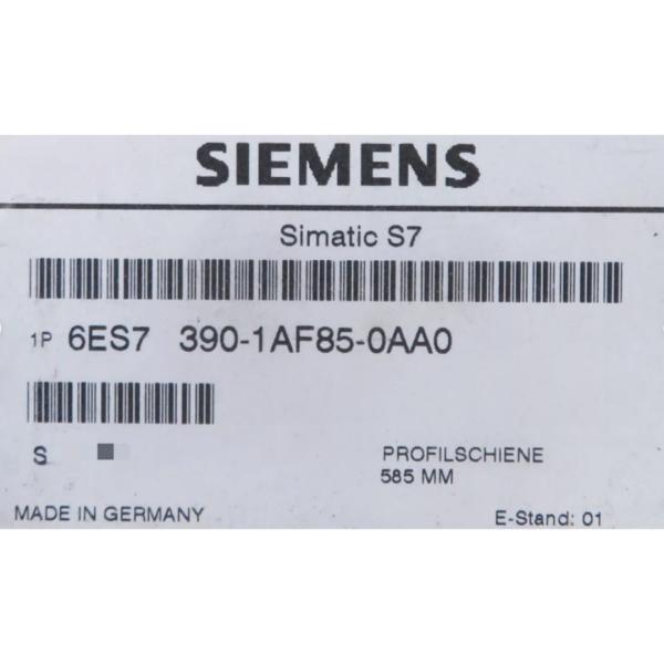 SIEMENS 6ES7390-1AF85-0AA0 SIMATIC S7-300, MOUNTING RAIL L=585 MM FOR MOUNTING