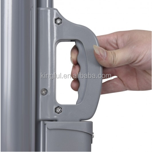 160*600cm Double Retractable Vertical Wind Screen Privacy Divider with Aluminum Frame