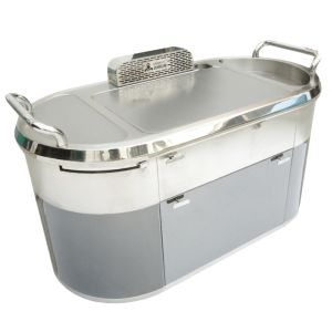 Wholesale GREENARK TO14 Stainless Steel Mobile Teppanyaki Grill Table 8KW from china suppliers