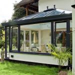Free Standing Villa Winter Garden Waterproof Triangle Sunroom With Sliding Door