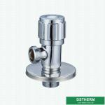 Chromed Wall Mounted Toilet Water Stop Round Handle Quick Open Bathroom Cock