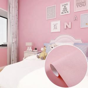 Wholesale Modern Style Bedroom Decoration Self Adhesive 3D Pink Wallpaper with Roll Size 0.6M*100M from china suppliers