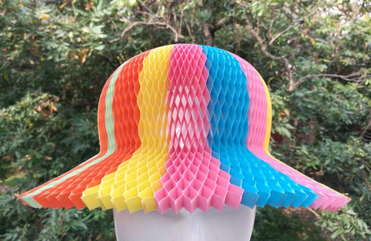 Casual fashion hats, travel and leisure style hats, casual paper hats, green hats，size 20.5cm * 1cm * 4.3cm; 18 colors