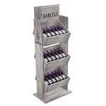 Customized Wooden Display Rack Wooden Barcadi Display Stand Rum Retailing Idea