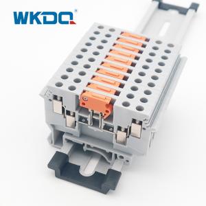 Wholesale 16A Din Rail Screw Type Knife Disconnect Terminal Block 4 Conducts 4 Mm² 690V from china suppliers