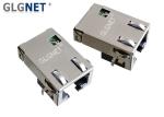 90 ° Magnetic RJ45 Connector Assembly Tab Down 10 / 100 / 1000 Base - T