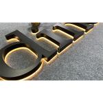 Customized waterproof style shopping mall chain store front sign led backlit