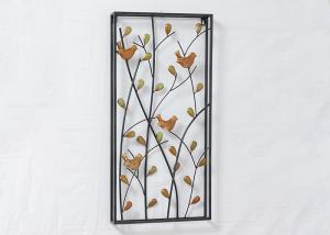 Wholesale Home Garden Birds In Tree Framed Metal Tree Wall Art from china suppliers