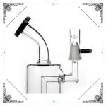 6 Inches 4 Slit Perc Mini Smoking Water Pipes Black Mouth And Black Base