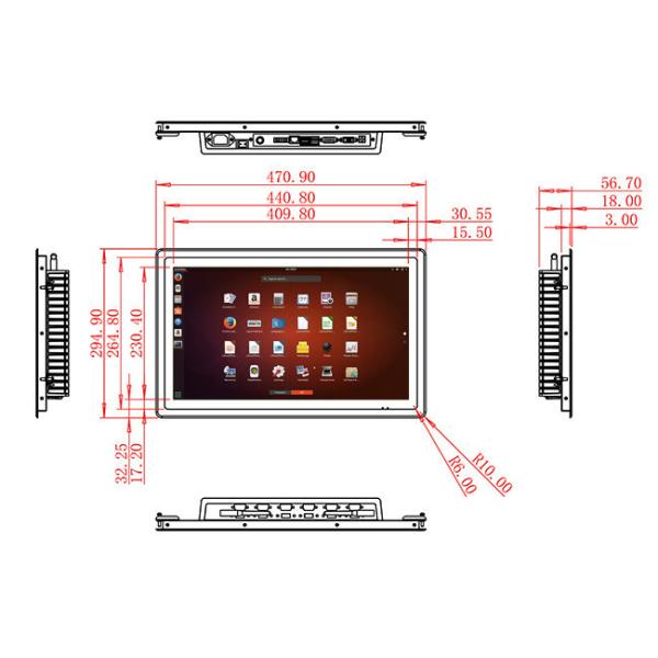 18.5-Inch Precision Linux Screen for Transportation Panels and Equipment Control