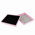 Custom Paper Cosmetic Box Pink Gift Box With Velvet Surface Ideal For Beauty