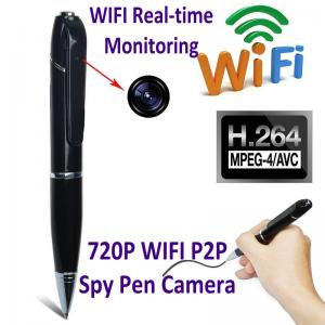 Wholesale 720P HD WIFI P2P Pen Spy Hidden Camera Covert Video Streaming Recorder Home Security Nanny Camera Remote Baby Monitor from china suppliers
