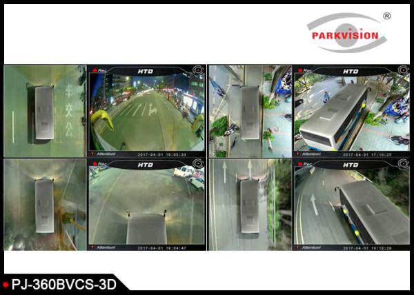 3D 360 Degree Surrounding Bird View Security System For Bus Truck Support 4 Way