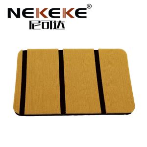 Golden Black Striped EVA Boat Deck Matts , Straight Groove Non Slip Mats For