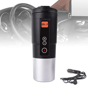 Wholesale 13OZ Temperature Control Mug Travel Heating Cup Electric Heating Cup For Coffee In Car 12V Smart Coffee Cup LCD Display from china suppliers