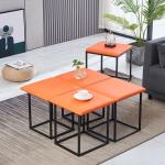 Velvet Red Nesting Stools Cube Set Storage Footstool Cube Home Make Up