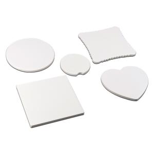 Wholesale Non Slip Sublimation Ceramic Coaster Blanks With Cork Back 10cm And 10.8cm Size from china suppliers