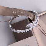 Italy Romance Serpenti Viper one-coil slim bracelet in 18K white gold set with