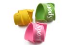 Snap Closure Silicone Slap Wristband Flexible Silicone Material For Promotional