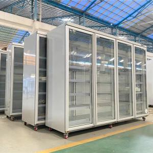 Wholesale Auto Defrost Commercial Multiple Doors Showcase With Heating Glass Vertical Freezer from china suppliers