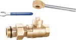 1605 Square Pattern Magnetic Lockable Water Meter Ball Valve DN20 DN25 DN32 with