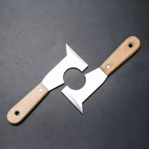 Wooden Handle Stainless Steel Paint Scraper Taping knife Multifunctional Putty