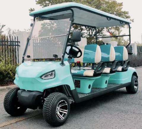 Blue 8-Seater Electric Golf Cart With Customizable Color And LOGO Perfect For