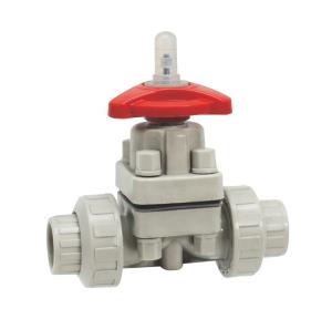 Wholesale PVC UPVC CPVC Plastic Pneumatic Diaphragm Valve With Double True Union Socket from china suppliers