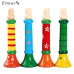 Hot Baby Wooden Horn Whistle Musical Instrument Toys Kids Colorful