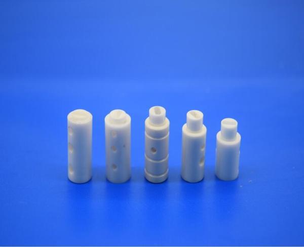 High Hardness Excellent Insulating Polishing Alumina White Ceramic Valve / Shaft