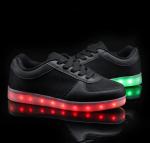 DIY Rechargeable LED Light Up Sneakers Photo Showing Message Displaying