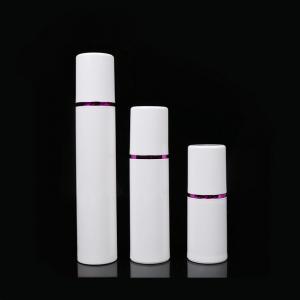 China Luxury Hot Stamping Airless Cosmetic Bottles Empty White Acrylic Material on sale