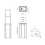3-Stage Lifting Telescopic Pillars Height Adjustable Industrial Lifting Columns
