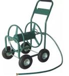 Convenient 4 Wheel Stainless Steel Hose Rool Cart for House Cleaning and Flower
