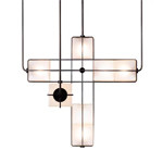 Crystal Sand White Led Ceiling Lights 24W 48W 72W Bar Cafe Custom Pendant Light