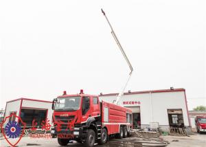 China Six Seats 39 Ton 8x4 High Spraying Water Tower Fire Truck 25m Working Height on sale