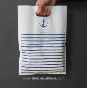 Wholesale Hand Reinforced recycled disposable Customized Printing Logo Plastic shopping Die Cut Bag from china suppliers