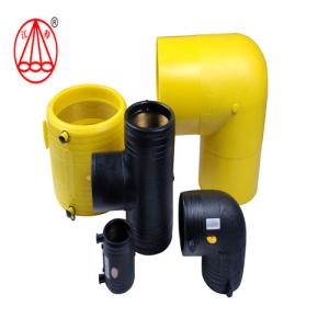 Wholesale SDR11 Yellow HDPE Gas Pipe Fitting , Polyethylene Gas Pipe Fittings Injection Molded from china suppliers