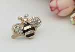 Zinc Alloy Diamante Shoe Buckles , Shoe Accessories Metal Shoe Clips Bee - Like